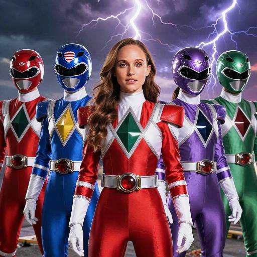 Natalie Portman Power Rangers Team