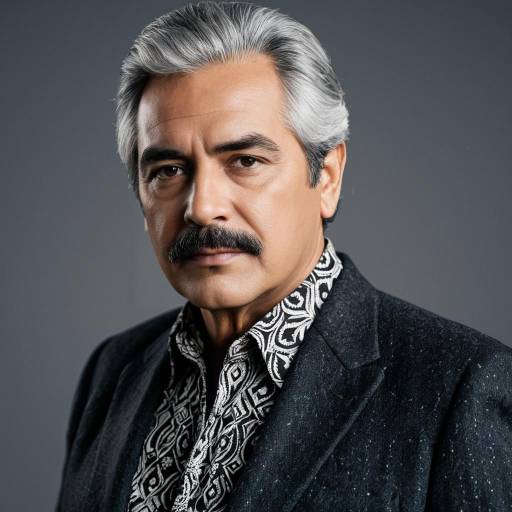 Distinguished Mature Man with Gray Hair and Mustache