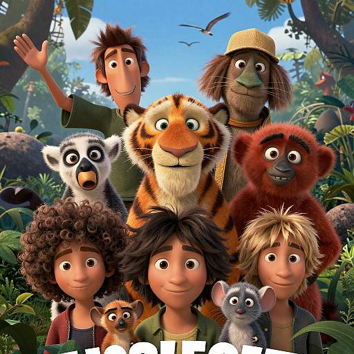 Vibrant CGI Poster for Madagascar 3