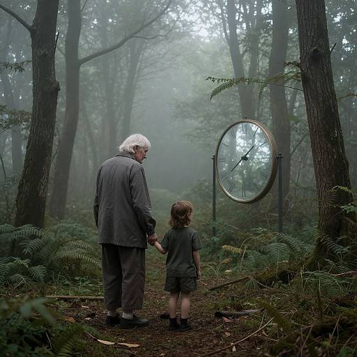 Timeless Bond in Misty Forest