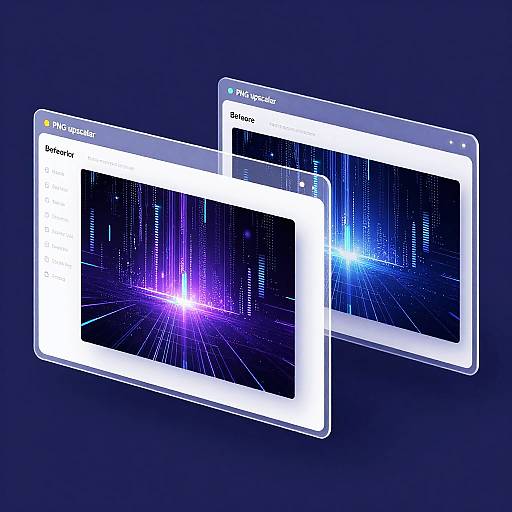 Cyberpunk PNG Upscaler Interface