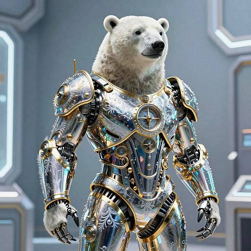 Aurora Forged Chrome Polar Bear Cartographer