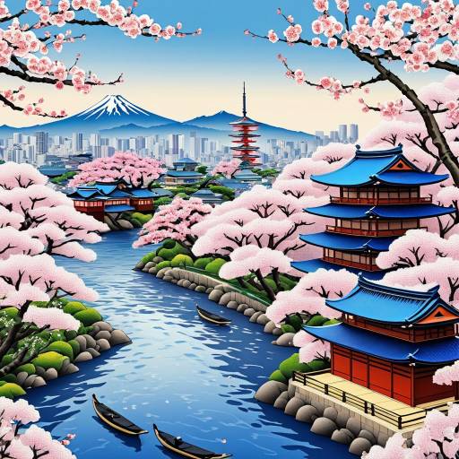 Tokyo Cherry Blossom Season Painting