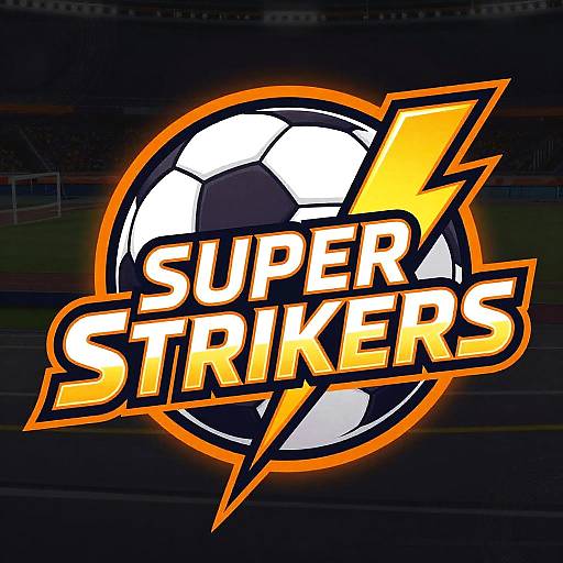 Super Strikers Futuristic Soccer Logo