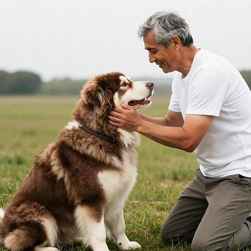 Heartwarming Bond: Man and His Dog