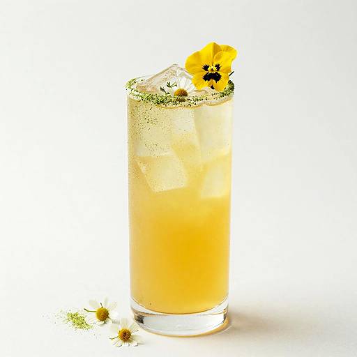 Golden Turmeric Kombucha with Matcha Dusting