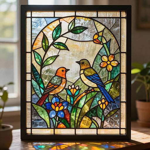 Nature-Inspired Stained Glass Art