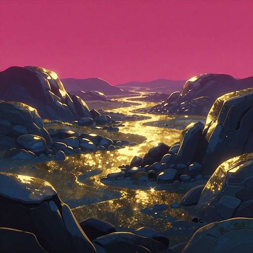 Celestial Plains Starry Anime Landscape