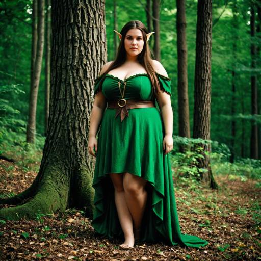 Enchanting Plus Size Elf in Nature