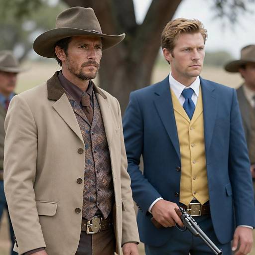 Two Men in Western Attire Portrait