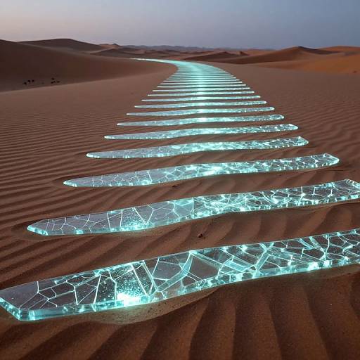 Glowing Desert with Mirages