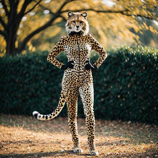 Realistic Cheetah Cosplay Full Body Shot