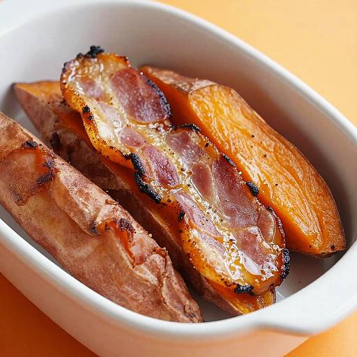 Golden Sweet Potato and Crispy Bacon