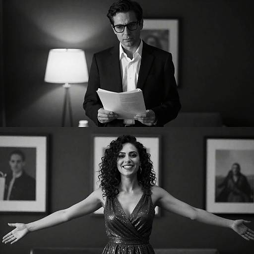 Emotive Black-and-White Portrait