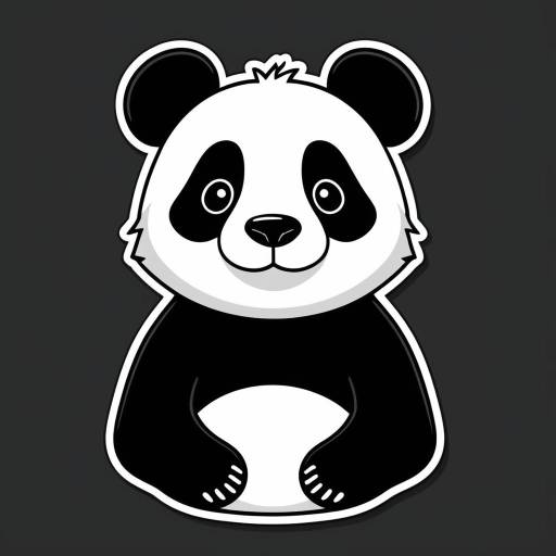 Cute Cartoon Panda Sticker