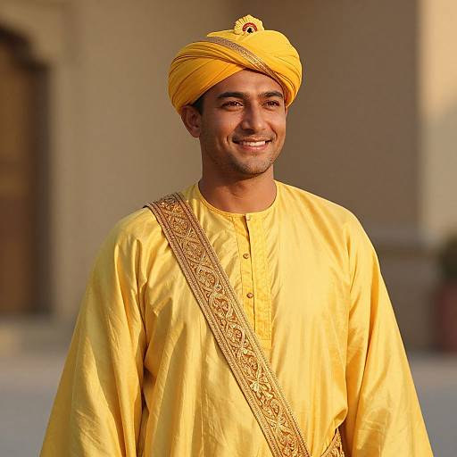 Handsome Man in Yellow Robes