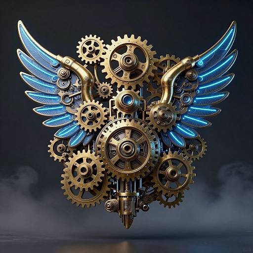 Steampunk AI Crest Generator