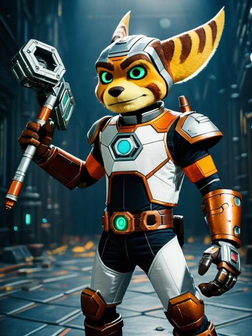 Cosplayer in Clank Costume from Ratchet & Clank