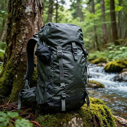 Rugged Backpacks in Forest Adventure
