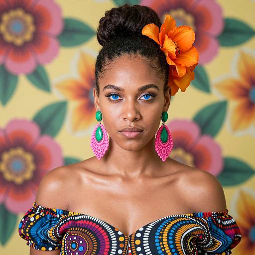 Vibrant Portrait of a Elegant Woman