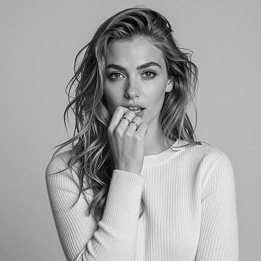 Black-and-White Portrait of a Woman