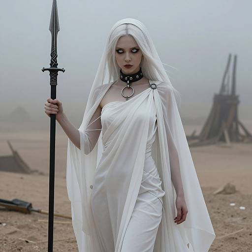 Mysterious Specter in Post-Apocalyptic Desert