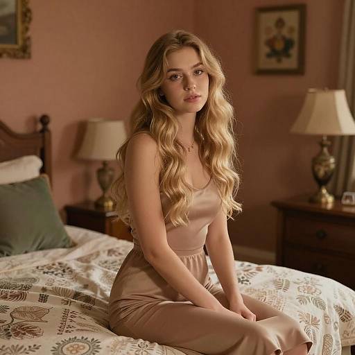 Cozy Vintage Portrait of Woman