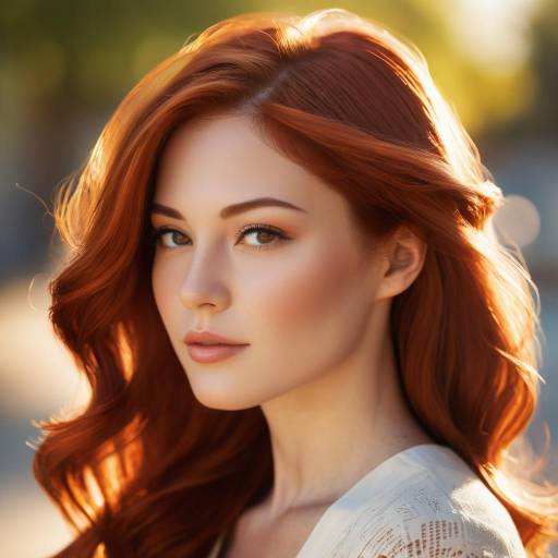 Auburn Hair Under Serene Afternoon Light Auburn Hair Under Serene Afternoon Light