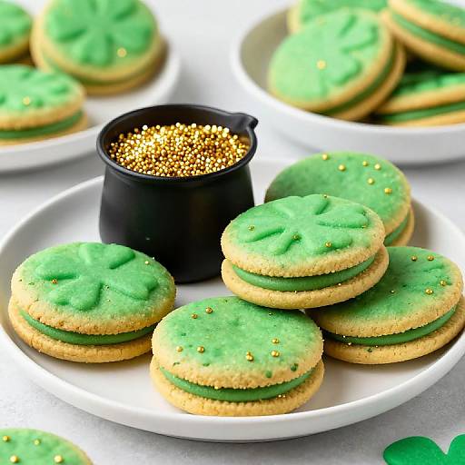 St. Patrick's Day Green Sandwich Cookies