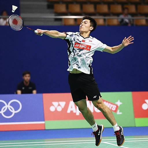 Dynamic Badminton Player in Action