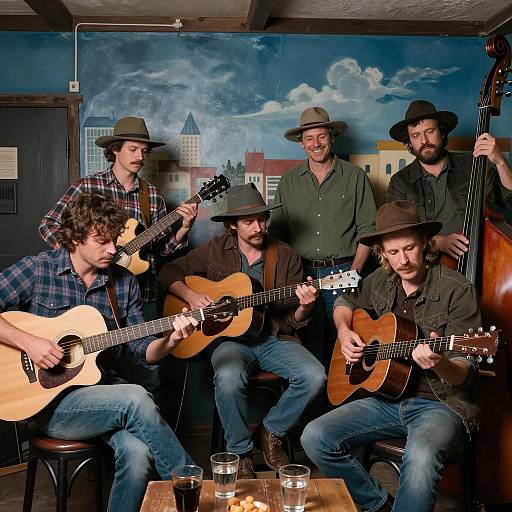 Acoustic Jam Session in Dim Room
