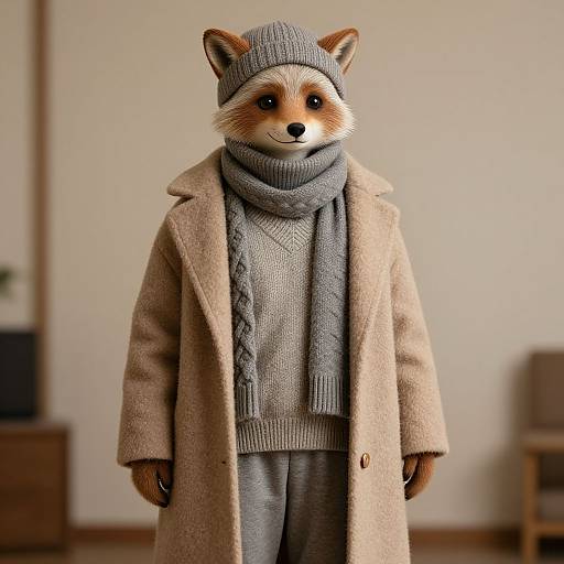 Cozy Dressed Furry Female Portrait