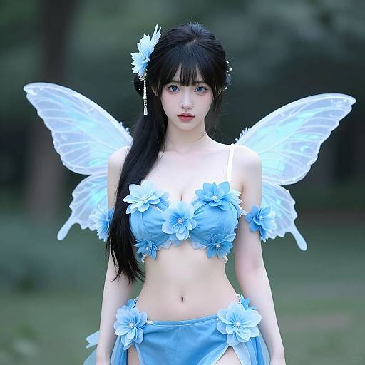 Realistic Witchy Fairy Girl Portrait