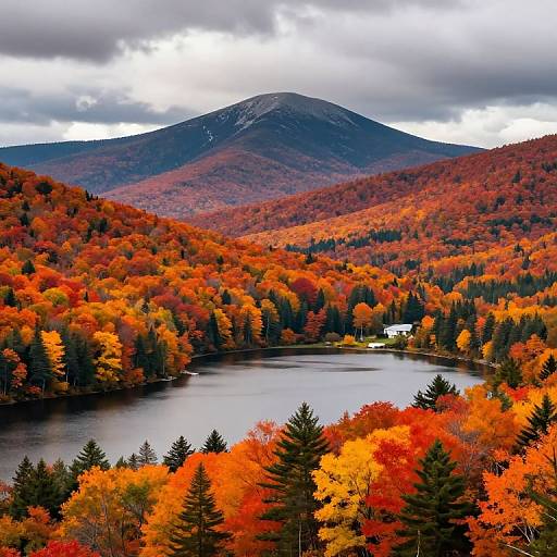 Autumn Foliage in Adirondack Mountains
