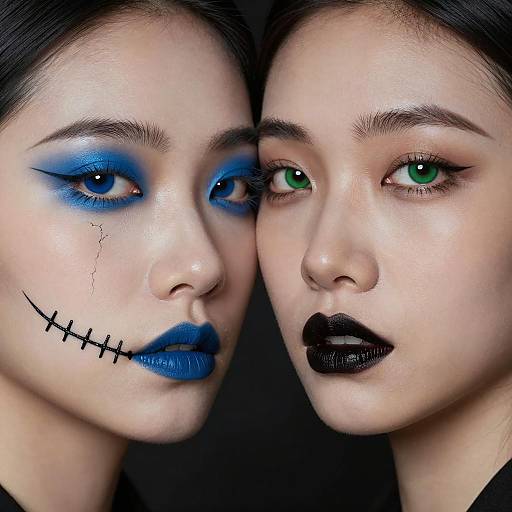 Dramatic Contrast of Dual Faces