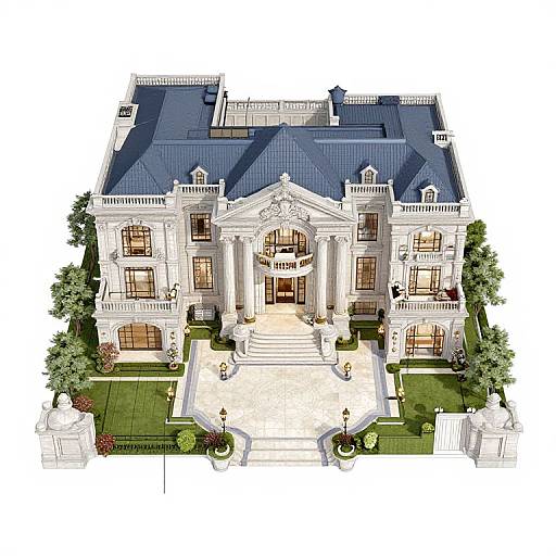 Luxury Mansion Floor Plan Visualization