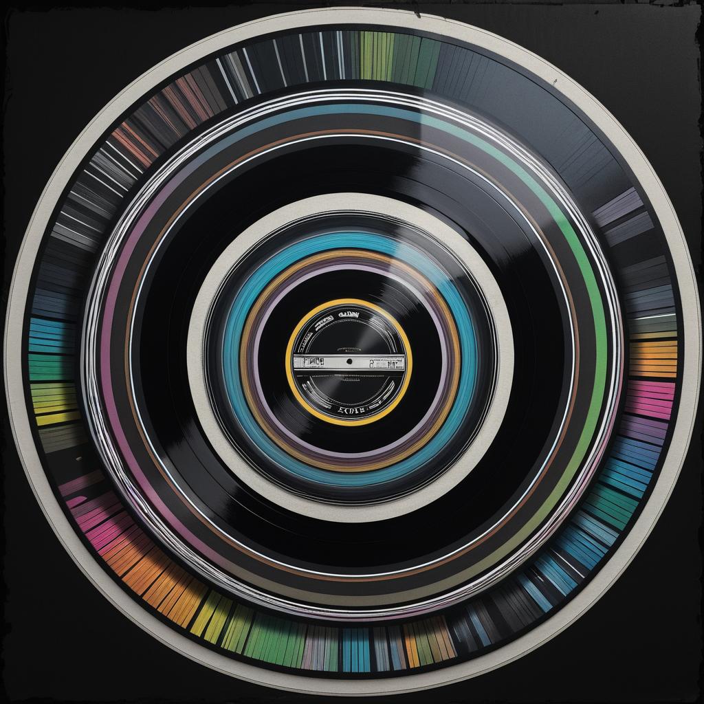 Realistic Anamorphic Vinyl Record Artwork