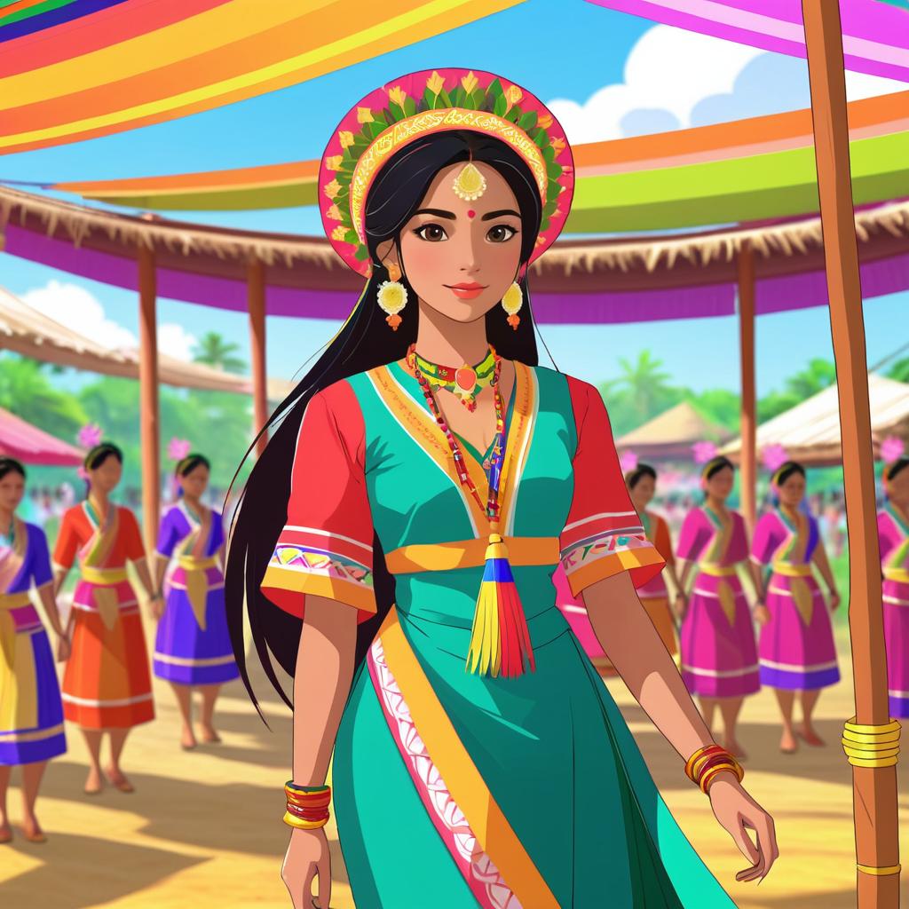 Cultural Festival Character Illustration