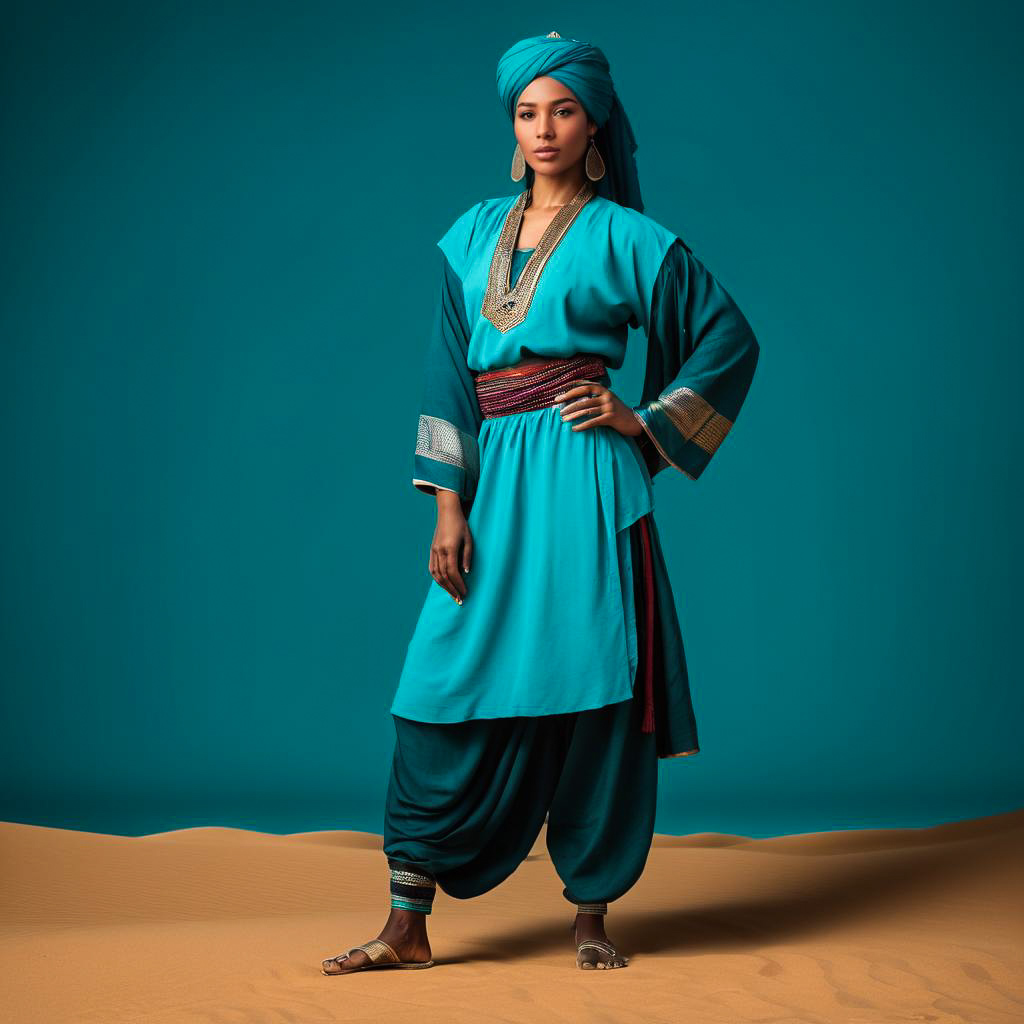 Confident Tuareg Storyteller in Festival Attire