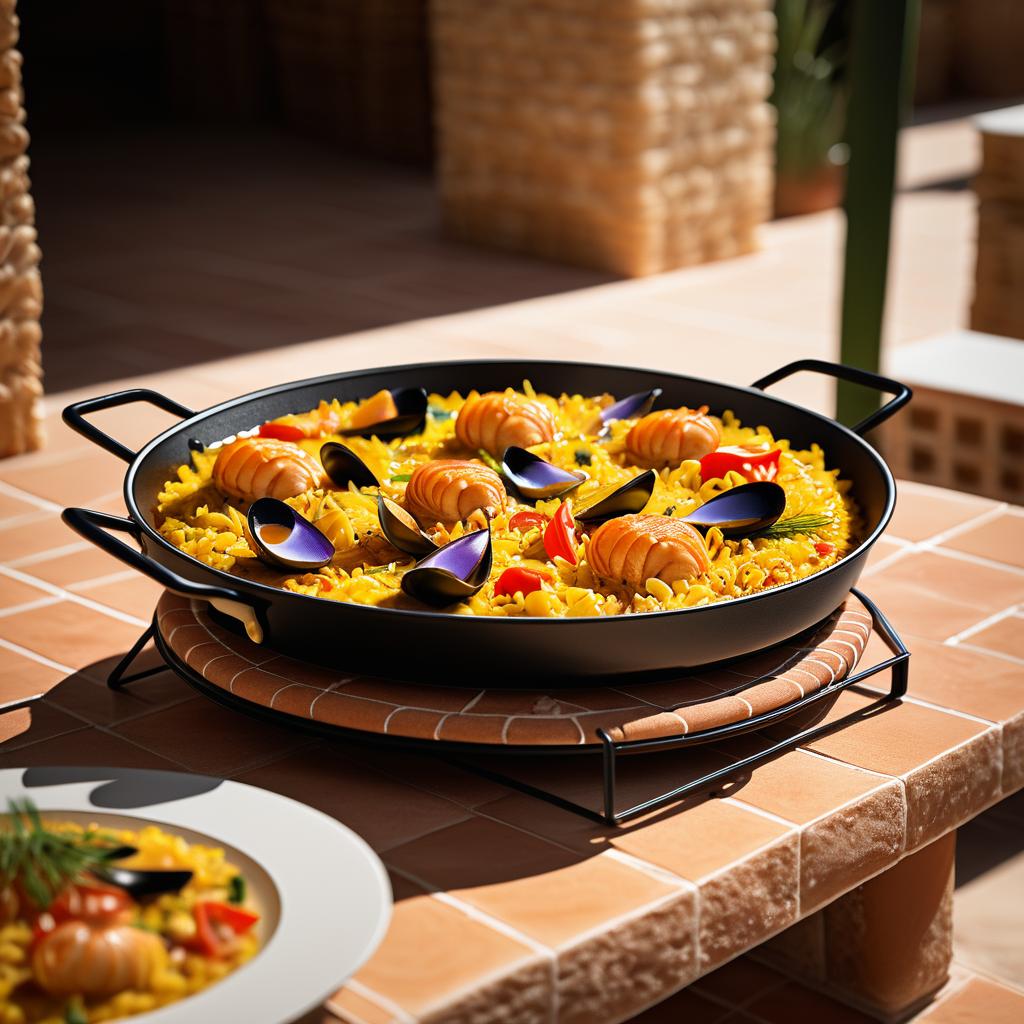 Photorealistic Spanish Paella Photography