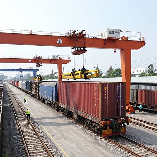 Logistics Machinery at Railway Yard