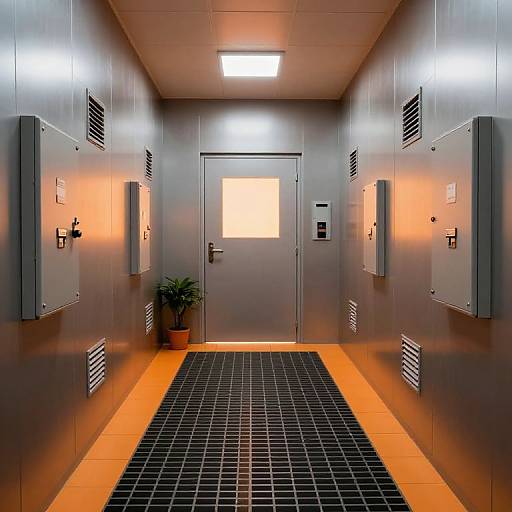 Futuristic High-Tech Prison Corridor