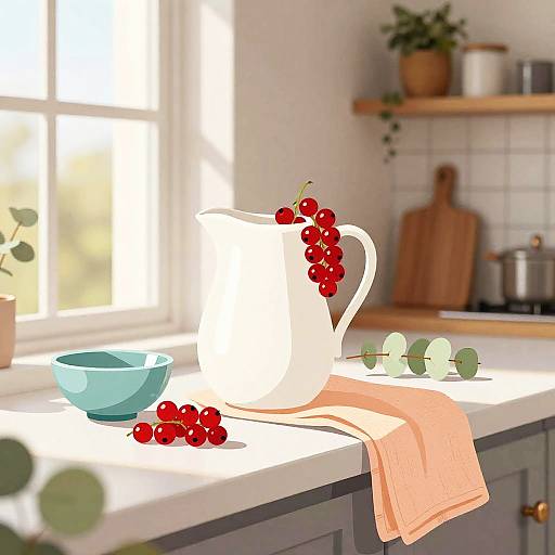 Vibrant Modern Kitchen Still Life