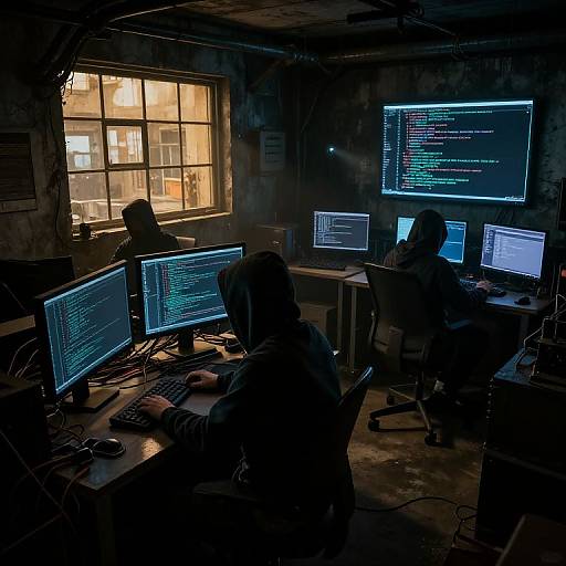 Underground Hacker Lair Digital Art