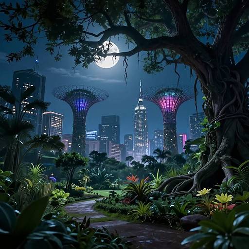 Surreal Fusion of Nature and Urbanization