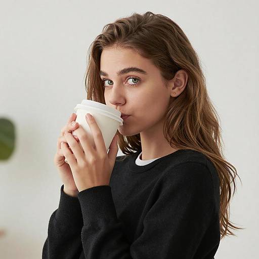 Young Woman Drinking Coffee