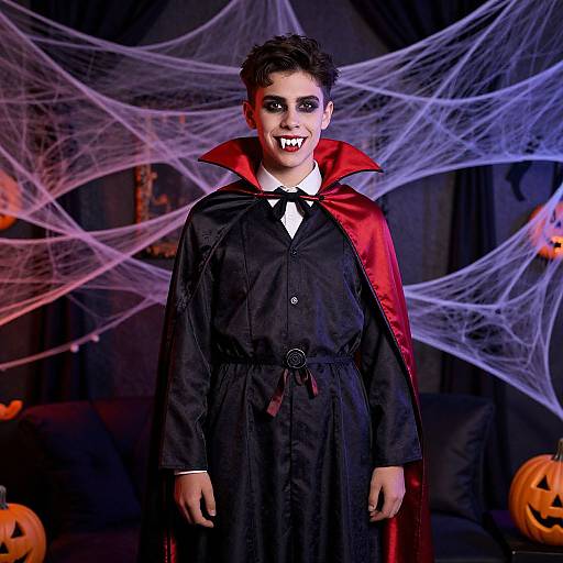 Teen Vampire Costume at Haunted Party