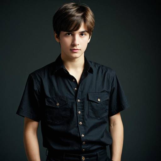 Young Man in Black Shirt
