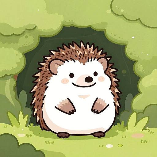 Shy Hedgehog in Secret Mossy Nook