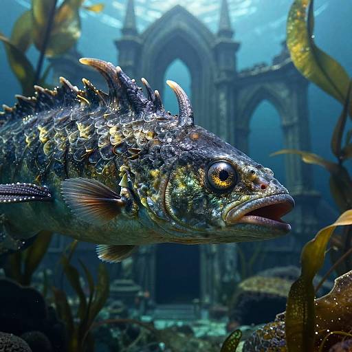 Realistic Dragon Fish Monster Profile